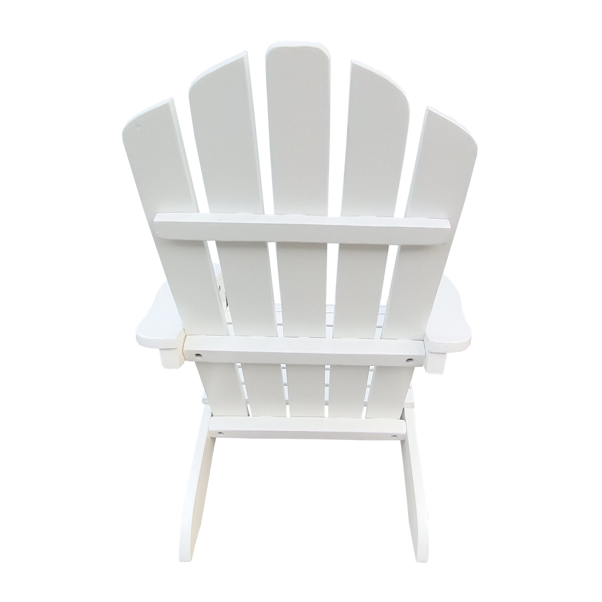 Olurrisa Adirondack Chair White Solid Wood Outdoor Indoor Patio Deck Garden Poolside Seat 110 LBS( 14.7*23.6 inch)