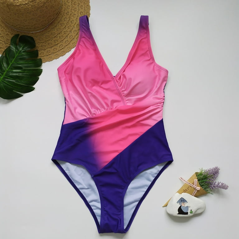 eczipvz Swimsuit Women Women's Swimwear Rock Solid Captivate Tummy Control  Underwire One Piece Swimsuit Pink,XXL