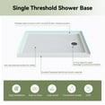 thumbnail image 3 of HOROW 48"L x 32"W Shower Base,Acrylic Slip-Resistant Rectangle White with Stainless Steel Matte Black Drain,Right Drain Location, 3 of 9