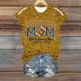 thumbnail image 5 of Womens Sequin Football Shirts 2025 Game Day Funny Graphic Short Sleeved Tops Summer Trendy Casual Pullover Tee Blouses, 5 of 5