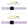 thumbnail image 4 of BANDOVA Silicone Sport Band Compatible with Apple Watch 44/45/46/49/42mm(Series 3/2/1), Waterproof Strap with Classic Buckle for Women Men, Lavender, 4 of 7