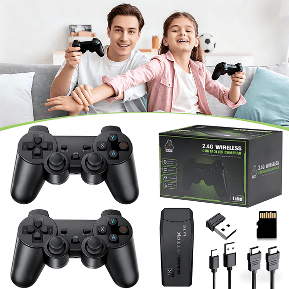 Retro Gaming Console – 4K HDMI Game Stick with Wireless Controllers