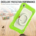 thumbnail image 6 of iPad Mini 5 Case, iPad Mini 4 Case,Rugged Protective Case with Tempered Glass Film 360° Rotatable Kickstand Handle Kid Proof Case for Apple iPad Mini 5th/4th Generation 7.9 inch 2019/2015,Lime, 6 of 8