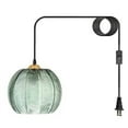 thumbnail image 1 of Hanging Pendant Light Plug In Glass Dining Room Glass Green Retro Lamp Plug In Chandelier, 1 of 4