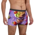 thumbnail image 4 of Salouo Fruit Parfait Colorful Print Men's Boxer Briefs,Breathable Underwear Elastic Waistband Briefs for Men -XX-Large, 4 of 8