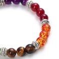thumbnail image 5 of Lava Rock 7 Chakras Difusor Pulsera Cuerda elástica Piedra Natural Yoga Granos Pulseras Brazalete para Hombres Mujeres Amonsee NO, 5 of 5
