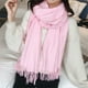 thumbnail image 4 of Minnieouse Bufanda de lana y transpirable para mujer hecha con bufanda de invierno de cachemira de imitación con borla Accesorios de disfraces Rosa brillante, 4 of 6