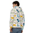 thumbnail image 4 of Wukai Childish Dinosaur Print Men's Zip-Up Hoodie,Fleece Full-Zip Hoodie for Men, Hooded Sweatshirt-Large, 4 of 5