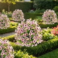 thumbnail image 4 of MTBLYS Flores artificiales de eucalipto violeta brillantes con enchufe para tierra | Decoración de jardín con luces LED | Plantas verdes realistas con luces a pilas, 4 of 6