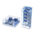 thumbnail image 4 of 4 Port USB HUB USB3.0 Transparent Power Charger 5Gbps USB Splitter Extender, 4 of 6