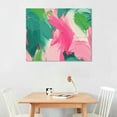thumbnail image 2 of Nawypu  Abstract Wall Art Pink and Green Marble Texture Picture Canvas Print Gold Foil Fluid Ink Lines on White Background Painting Nordic Artwork for Home Office Decor Frame Ready to Hang, 2 of 4