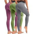 thumbnail image 1 of Set 3 Mallones Mujer Leggings Stretch Leggins Mayon Mallas, 1 of 5