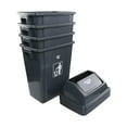 thumbnail image 7 of 4-Pack 13 Gallon Plastic Kitchen Trash Cans with Swing Lid, Durable  Swing Top Garbage Bin for Office, Patio, Restaurant, Garage, 7 of 7
