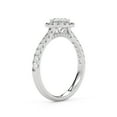 thumbnail image 4 of AFFY Half Eternity Halo Solitaire Engagement Rings for Women, IGI Certified 1.00 Carat (ctw) Round Cut Lab Grown Diamond Ring In 14K Solid White Gold F-G, VS-SI Quality Ring Size-9.5, 4 of 6