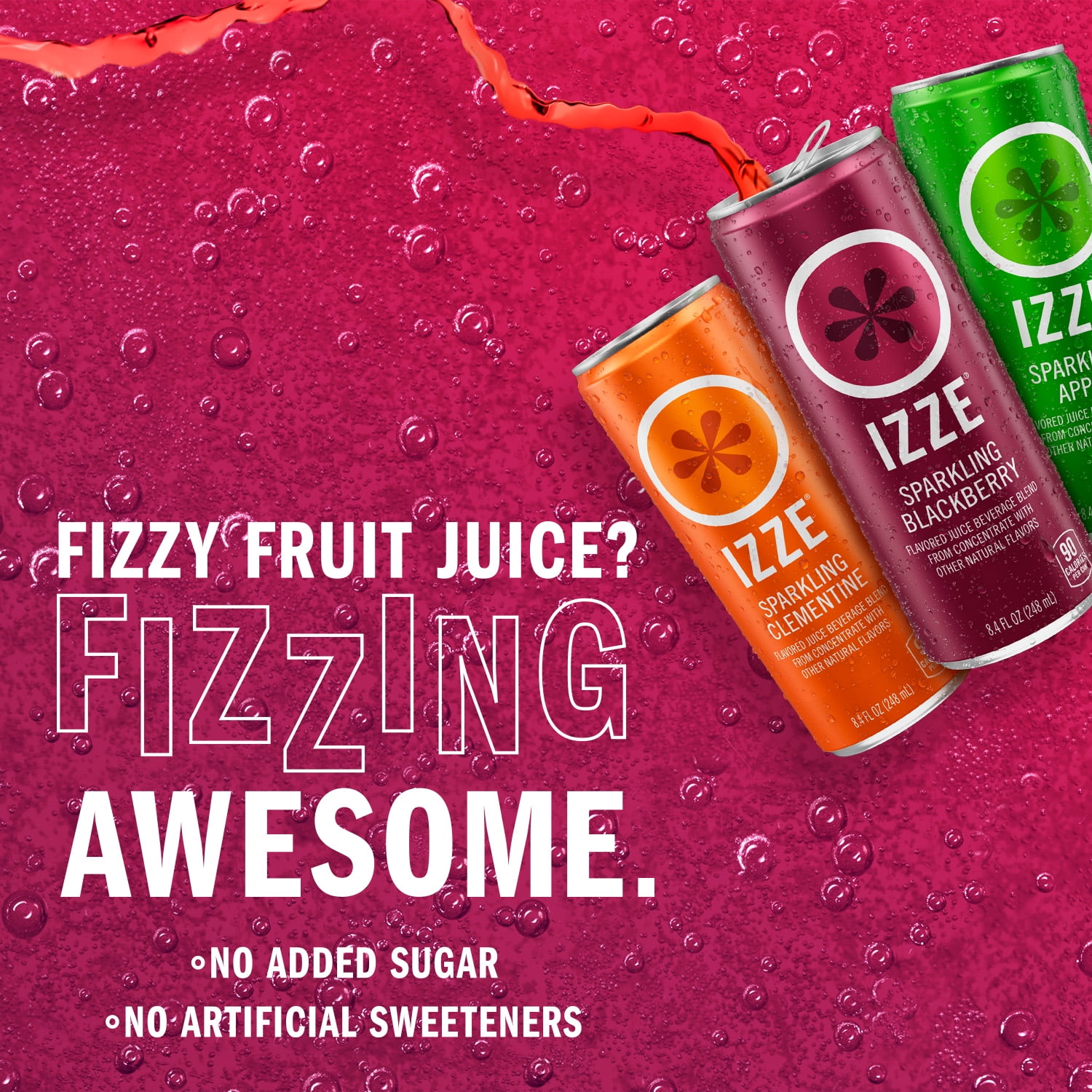 Izze Sparkling Juice Drink 4 Flavor Variety Pack 84 Oz 24 Pack Cans Best Deals And Price 8458