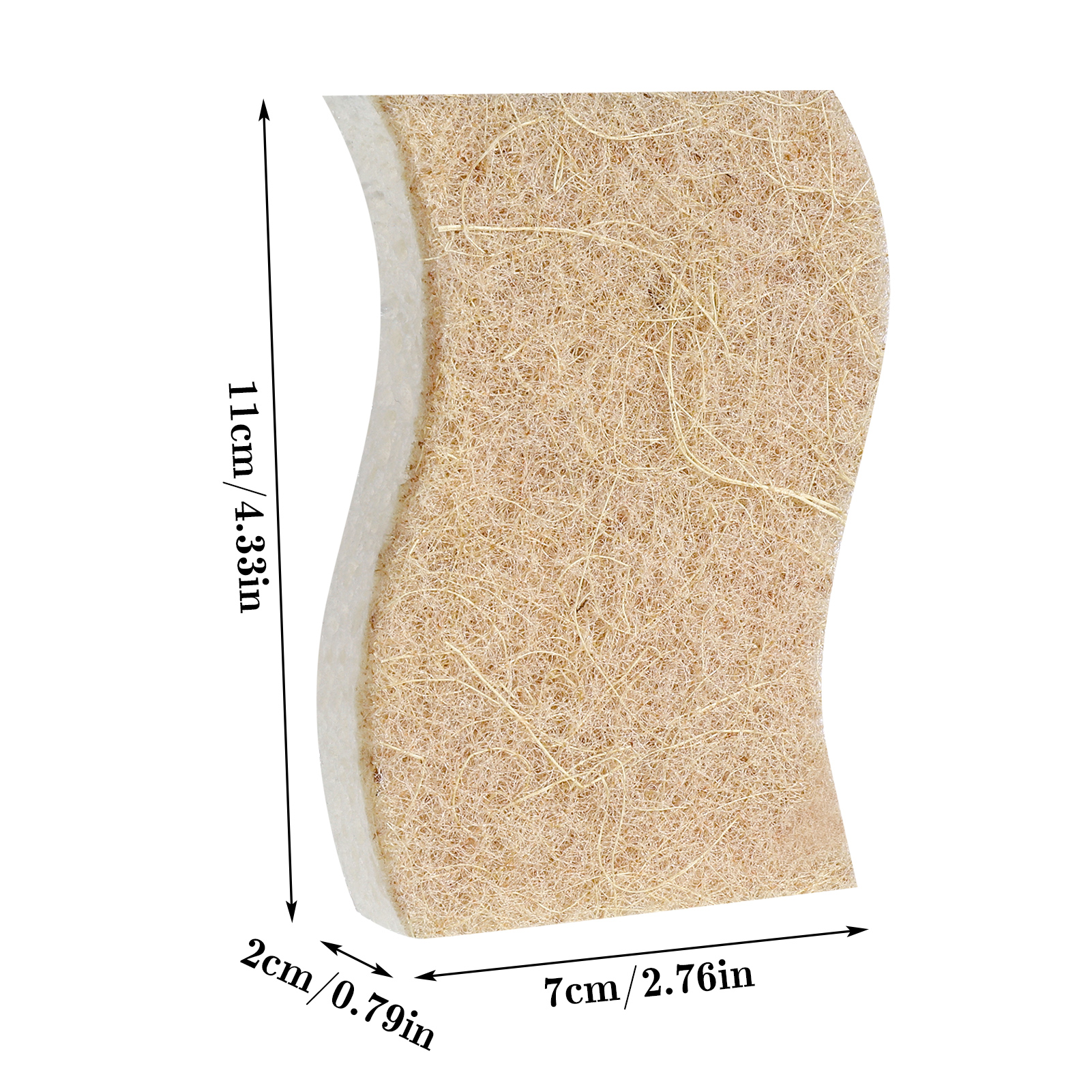 Sixwipe Natural Kitchen Sponges, Biodegradable, 12 Count photo 2
