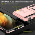 thumbnail image 5 of Decase Samsung Galaxy S21 Ultra Rugged Case, Heavy Duty Case with Kickstand Pocket Shockproof,Slide Holder Back Cover for Samsung Galaxy S21 Ultra 6.8 inch,Rosegold, 5 of 7