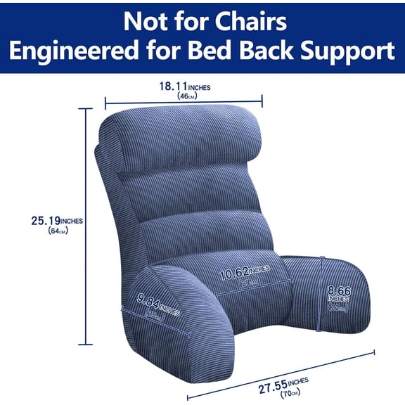 Back Pillow for Bed Sitting Up, Reading Pillow, Extra Large Arm Pillows for Adults for Back Support,Bed Pillow for Sitting up for Watching TV/Gaming/Relaxing