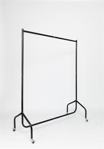 4 Wheels Mobile 5ft Garment Heavy Duty Rail Clothes Coat Hanging Display Stand