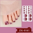 thumbnail image 1 of 22pcs Solid Color Toe Nail Sticker Wraps, Full Cover Self-Adhesive Toenail Polish Strips for DIY Summer Foot Decals, Long-Lasting & Easy Apply, 1 of 6
