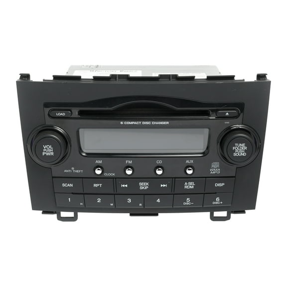 Restored Honda CR-V 2007-2009 AM FM 6 Disc CD Player Radio Face 1XN0 39100-SWA-A004 (Refurbished)