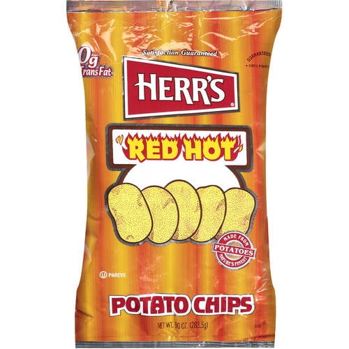 Herr's Red Hot Potato Chips, 10 Oz.