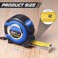 thumbnail image 4 of 10 Pack Tape Measure with Fractions 1/8 Steel Measuring Tape Retractable Easy Read Measurement Ruler Steel Power Blade (25 ft X 1 in,Blue), 4 of 5