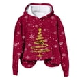 thumbnail image 4 of Futezty Christmas Sweatshirts for Women Novelty Funny Santa Xmas Tree Graphic Pullover Tops Loose Casual Fleece Shirts, 4 of 4