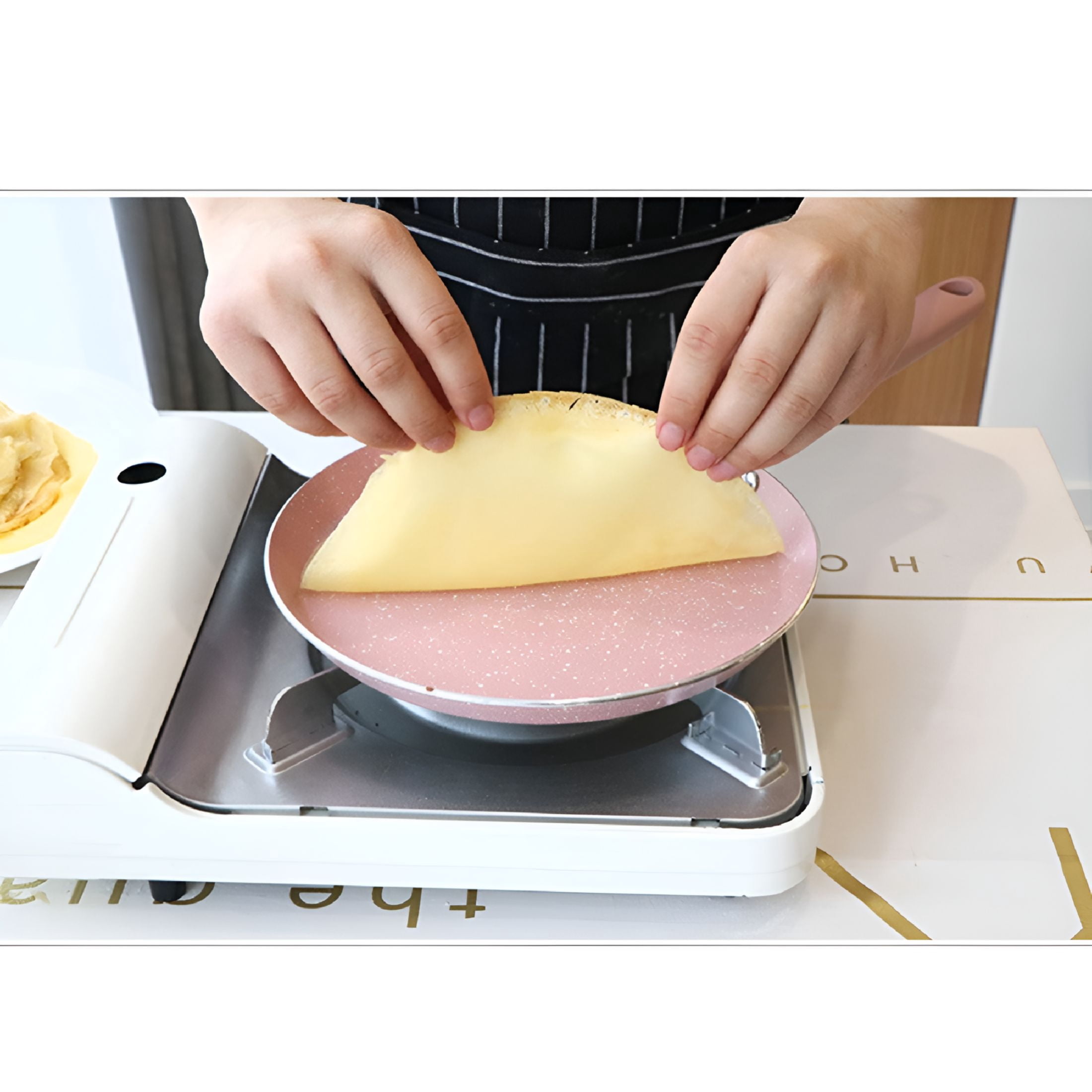 ACDANC Square Non Stick Crepe Pan Frying for Restaurant Pink