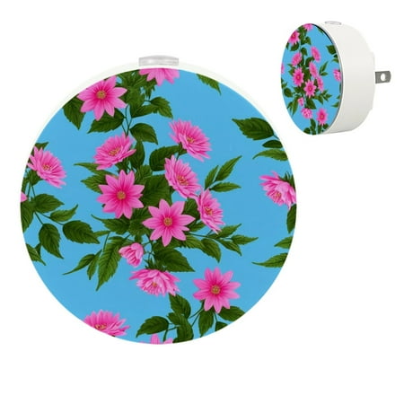 

YZUOUZY Night Lights Plug into Wall Lamps for Bedroom Bedroom Lamps Set of 2 Peach Blossom Flowers Twig