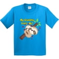 thumbnail image 3 of Inktastic My Grandma Loves Me Sloth Youth T-Shirt, 3 of 5