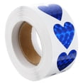 thumbnail image 1 of 1 Roll of Colored Heart Stickers Adhesive Label Stickers Gift Bag Sealing Labels, 1 of 8