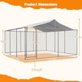 thumbnail image 5 of Thanaddo 177"x177"x91" Outdoor Dog Kennel with Waterproof Roof, Heavy Duty Chain Link Dog Run Enclosure, 5 of 7