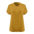 thumbnail image 4 of Fartey Plus Size Oversized T Shirts for Women 2025 Summer Half Sleeve V Neck Tops Loose Casual Drop Shoulder Tshirt Fashion Y2K Solid Color Tees Purple XL, 4 of 4