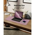 thumbnail image 5 of YSAGi Leather Desk Pad Protector, Office Desk Mat, Large Mouse Pad, Non-Slip PU Leather Desk Blotter, Laptop Desk Pad, Waterproof Desk Writing Pad for Office and Home (Black, 23.6" x 13.8"), 5 of 9