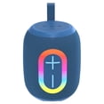 thumbnail image 1 of Portable Bluetooth 5.0 Speaker with Dynamic RGB Light, Wireless Fabric Outdoor Audio for Camping & Desktop, Compact High Sound Music Box, Long Playtime, Blue, 1 of 8