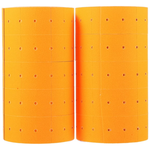 WHAMVOX  Adhesive Price Label Sticker Blank Stickers for Sticky Orange