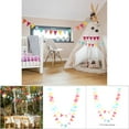 thumbnail image 4 of Bunting De Bodas Florales Multicolores Reutilizables Para Fiestas De Celebración De La Fiesta De Baile, 4 of 7