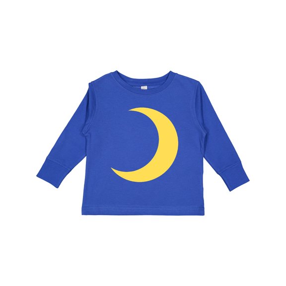 Inktastic Cute Yellow Moon Boys or Girls Long Sleeve Toddler T-Shirt