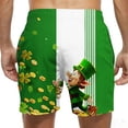 thumbnail image 5 of UVEASISHA St. Patrick's Day Board Shorts Men Stretchy Drawstring Waist Hawaiian Shorts Funny Gnome Printed Swim Trunks Big and Tall Lightweight Beach Shorts Green XL, 5 of 6
