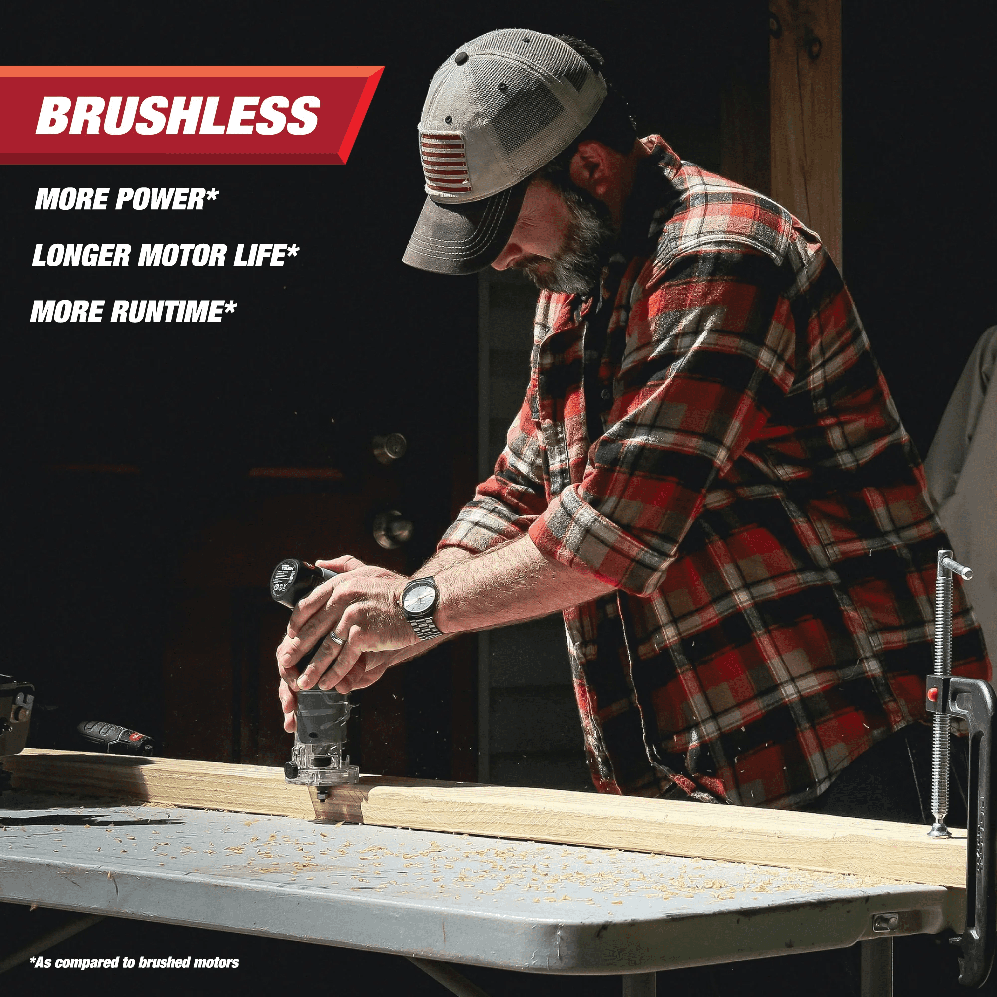Hyper Tough 12V Max Brushless Lithium-Ion Palm Edge Router with 1.5Ah Battery and Charger, HYPER TOUGH 12V PALM ROUTER