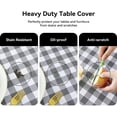 thumbnail image 4 of Rectangle Vinyl PVC Tablecloth, 100% Waterproof Buffalo Plaid Plastic Table Cloth, Oil Proof Heavy Duty Wipeable Table Covers for Dining/Camping/Picnic/Outdoor - 54 x 78, Light Blue, 4 of 6