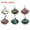 Indian Agate, variant on 22mm Stone Fan-shaped Pendant Crystal Gemstone Jewelry Charms Beads DIY Healing