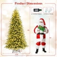 thumbnail image 2 of Costway 8 FT Artificial Christmas Tree with 1470 Branch Tips, 470 Warm White LED Lights, 2 of 10