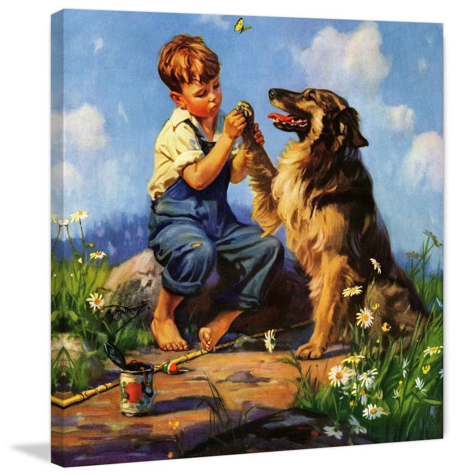 Marmont Hill "Best Friends" by Curtis Painting Print on Canvas
