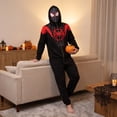 thumbnail image 5 of Moonsky Spider Cosplay Hoodie, Full Zip Face Mask Sweatshirt Streetwear Jacket for Theme Party, 5 of 5