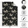 thumbnail image 3 of Dreamtimes Japanese Cartoon Crane Flower Floral Black Kitchen Towels Dish Bar Tea Towel Dishcloths 1 Pack Super Absorbent Soft 18 x 28 inches, 3 of 7