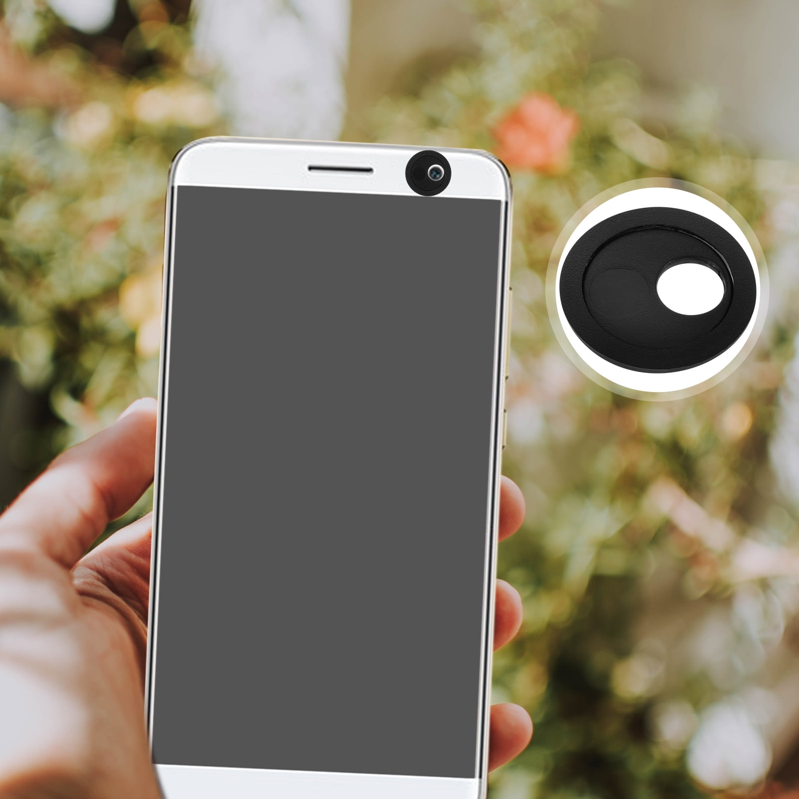 FONDOTIN 6-Pack Black Phone Privacy Camera Covers, ABS Material, Compatible with Mobile Devices