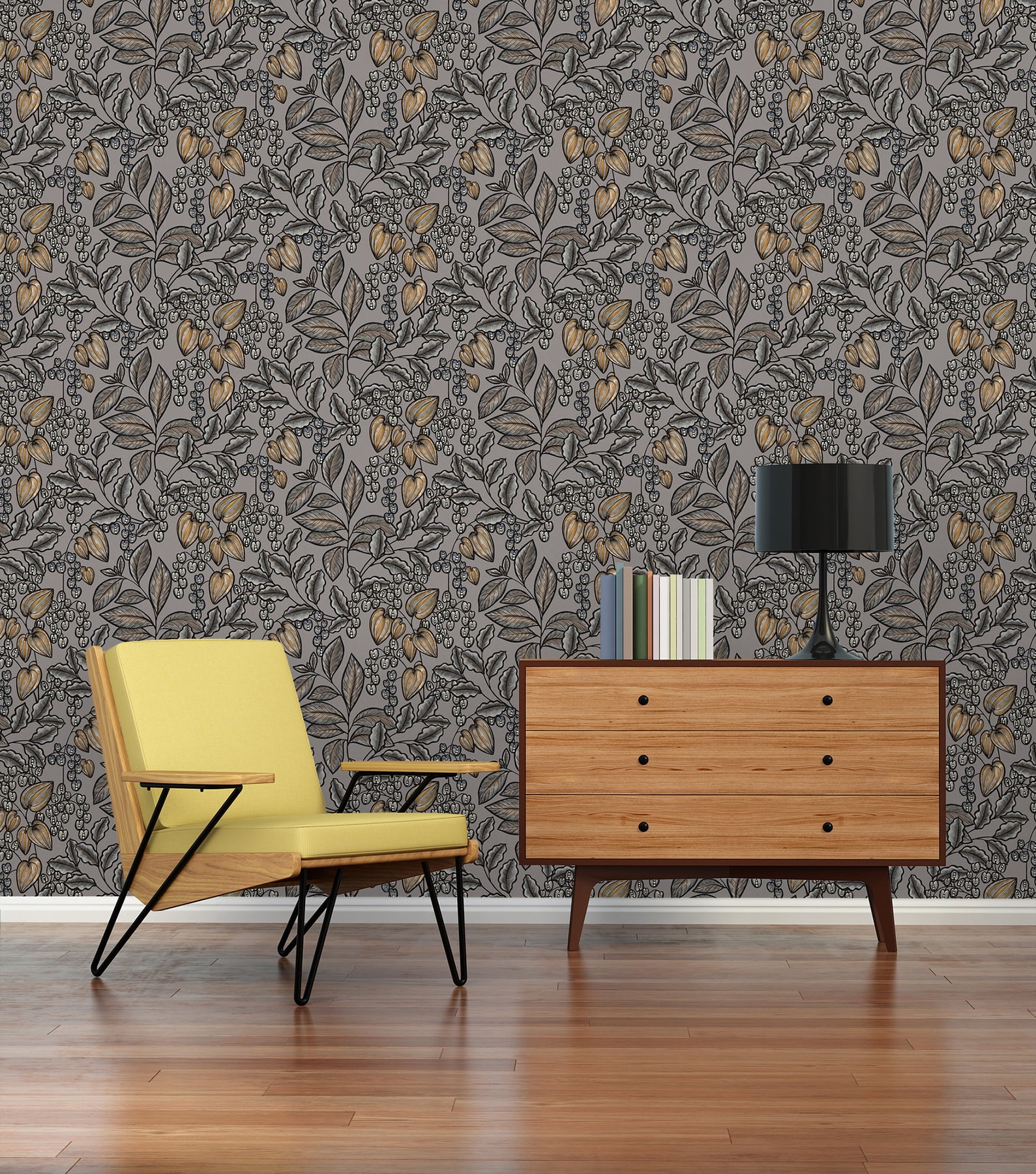 AS Creation Leif Grey Vine Trail Wallpaper