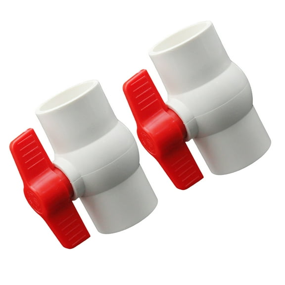 WRITWAA Sink Valve Water Shut-Off PVC White 2Pcs